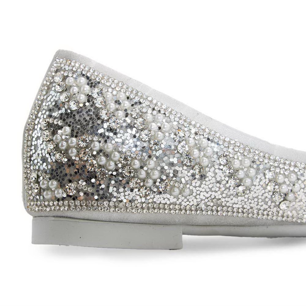 کفش شب زنانه مرواریدی فلت