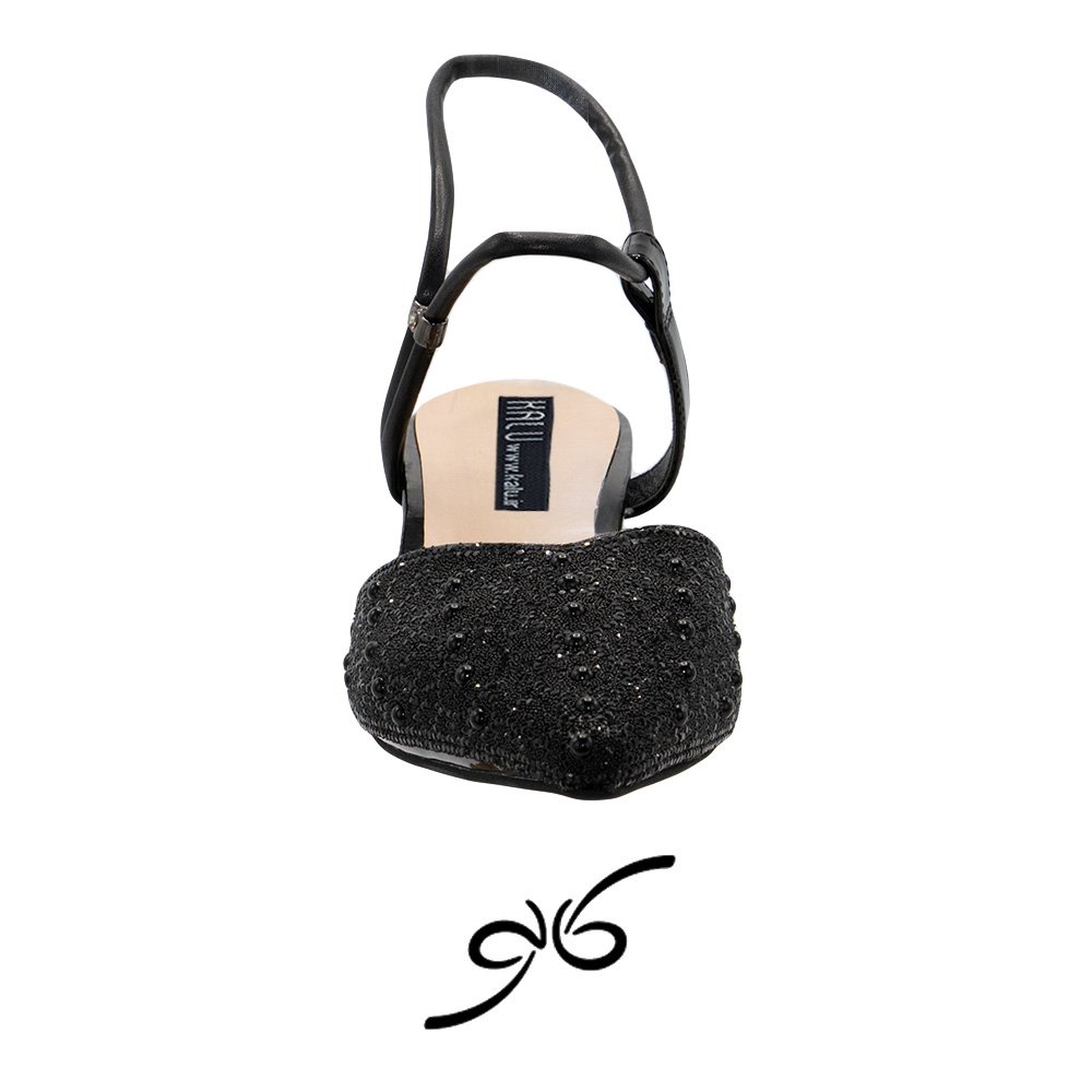 کفش زنانه نگینی مرواریدی پشت باز