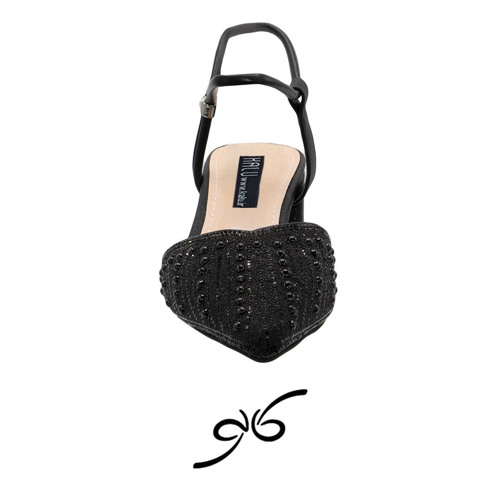 کفش زنانه نگینی مرواریدی پشت باز