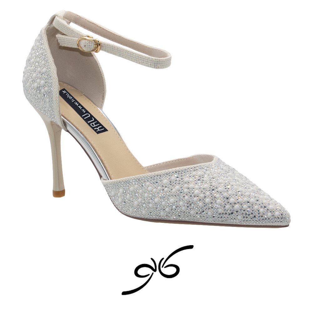 کفش فول نگین پاشنه دار یونای