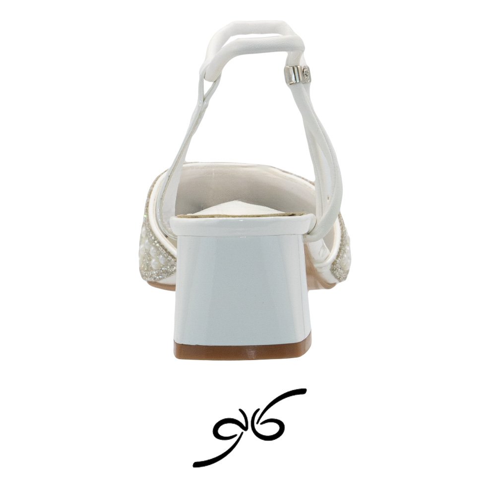 کفش زنانه نگینی مرواریدی پشت باز