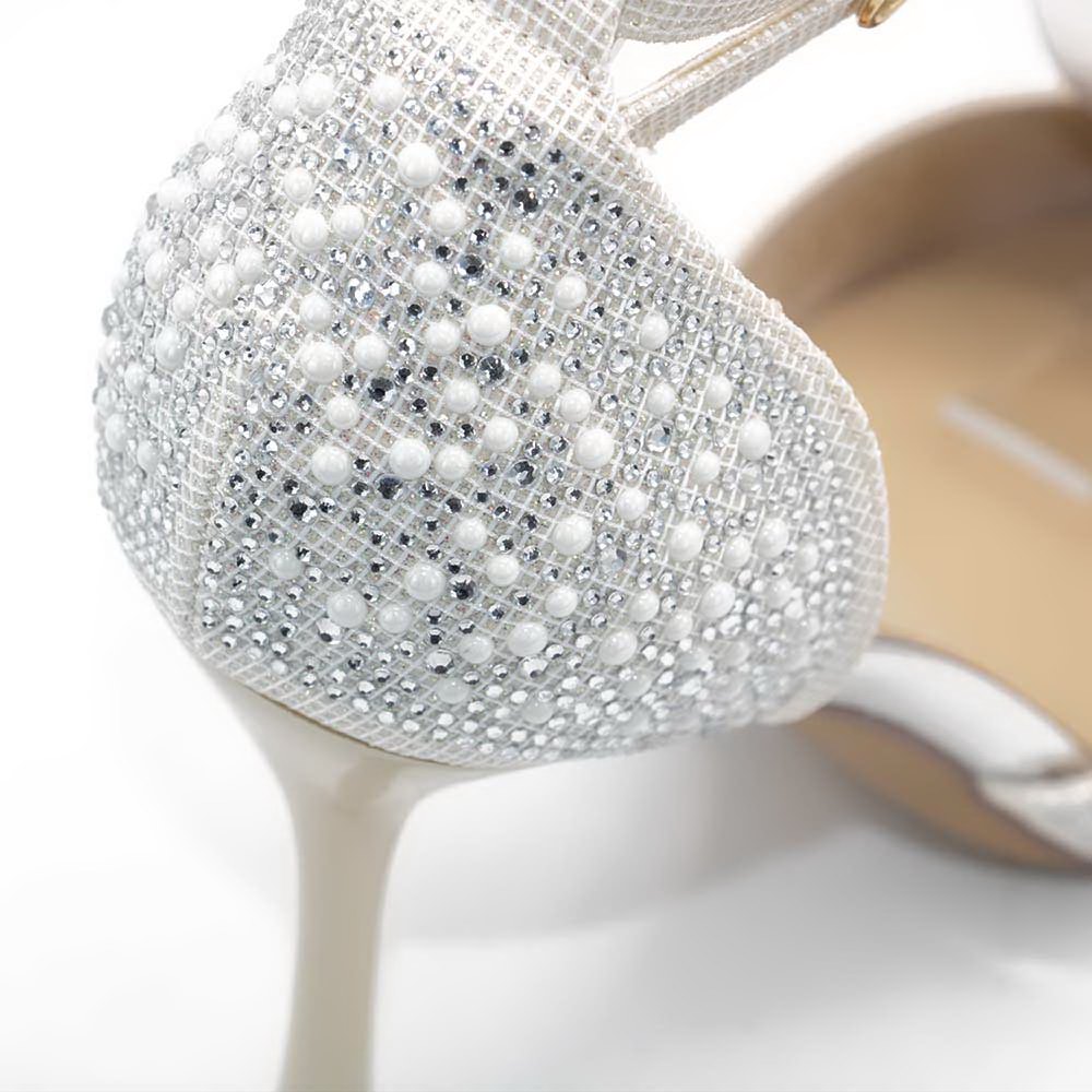 کفش فول نگین پاشنه دار یونای