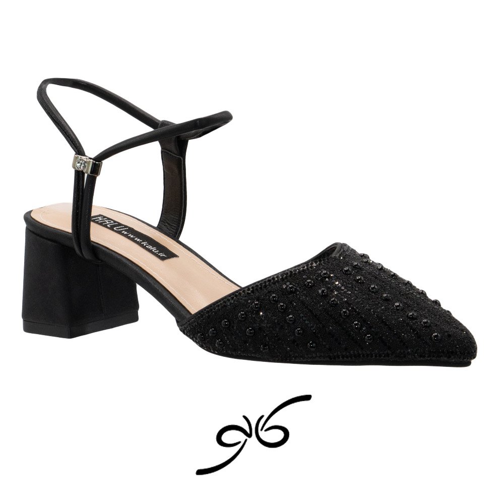 کفش زنانه نگینی مرواریدی پشت باز