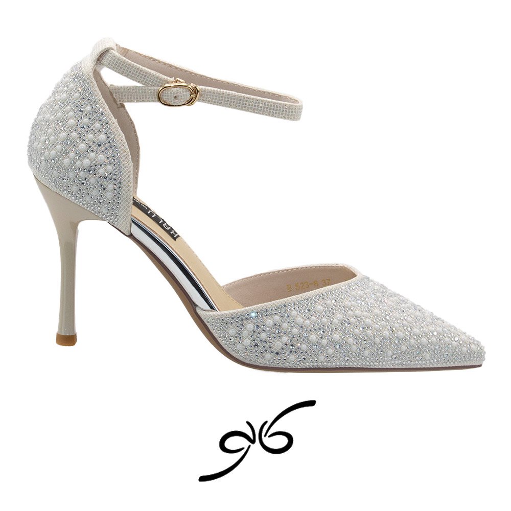 کفش فول نگین پاشنه دار یونای