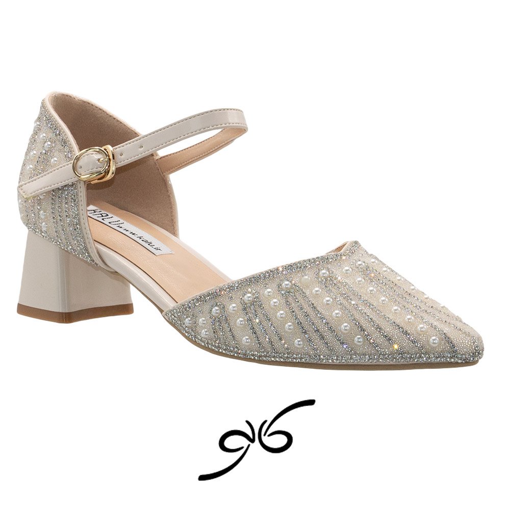 کفش زنانه پشت بسته نیگینی مرواریدی