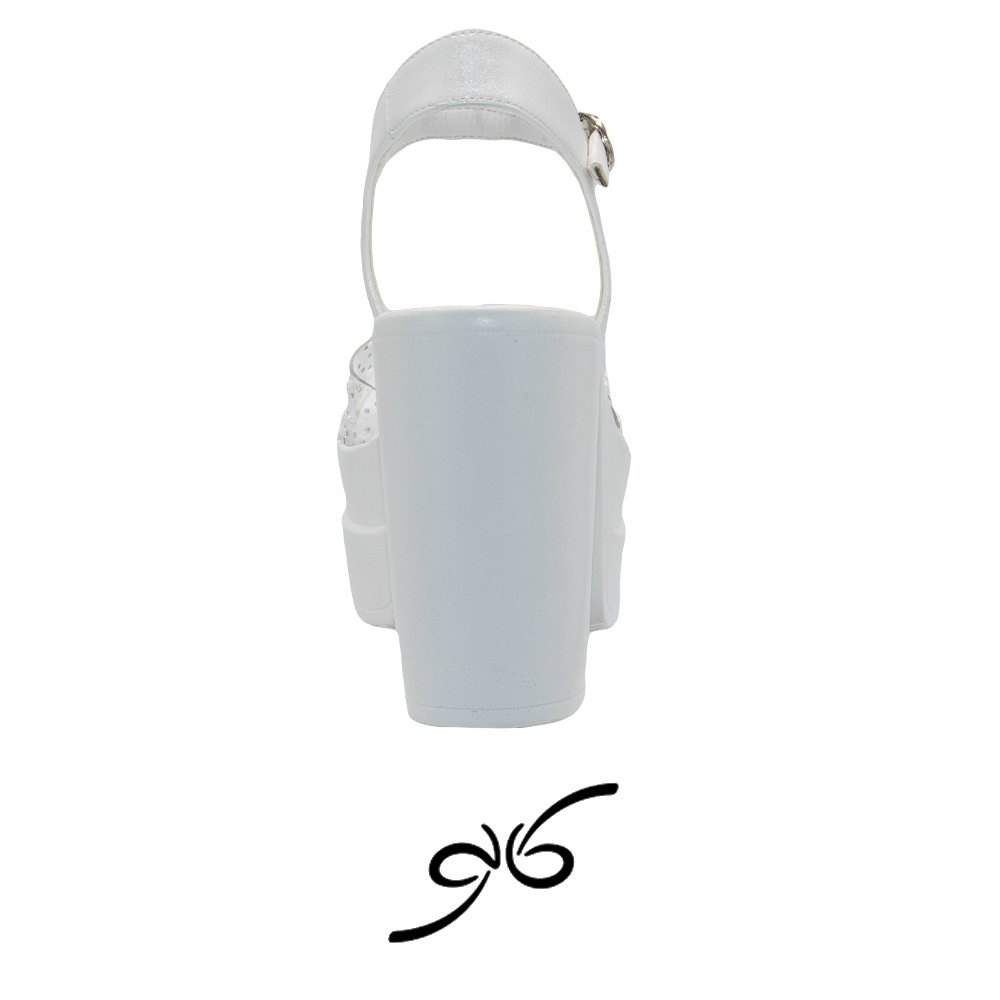 صندل پاشنه دار طلق مرواریدی