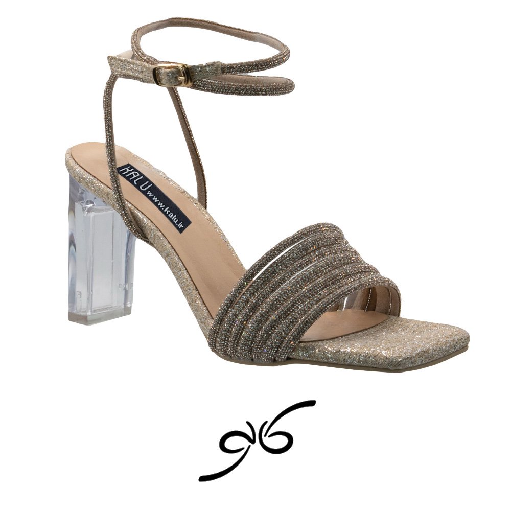 صندل زنانه مجلسی پاشنه شیشه ای