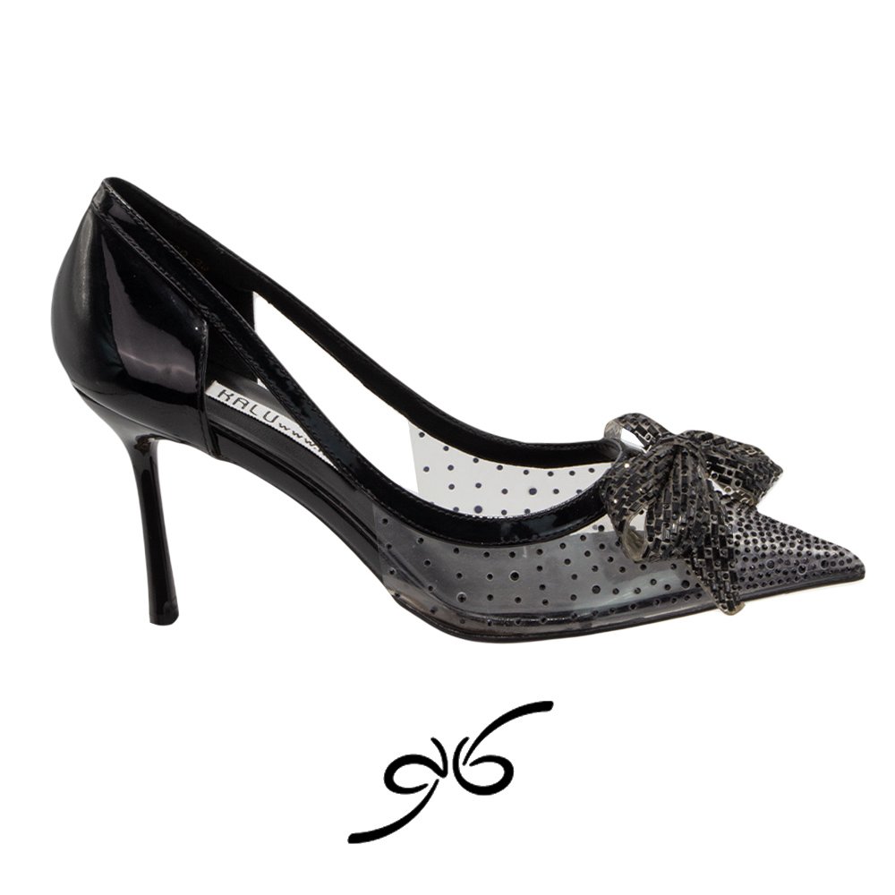 کفش مجلسی زنانه نگینی مدل پاپیونی