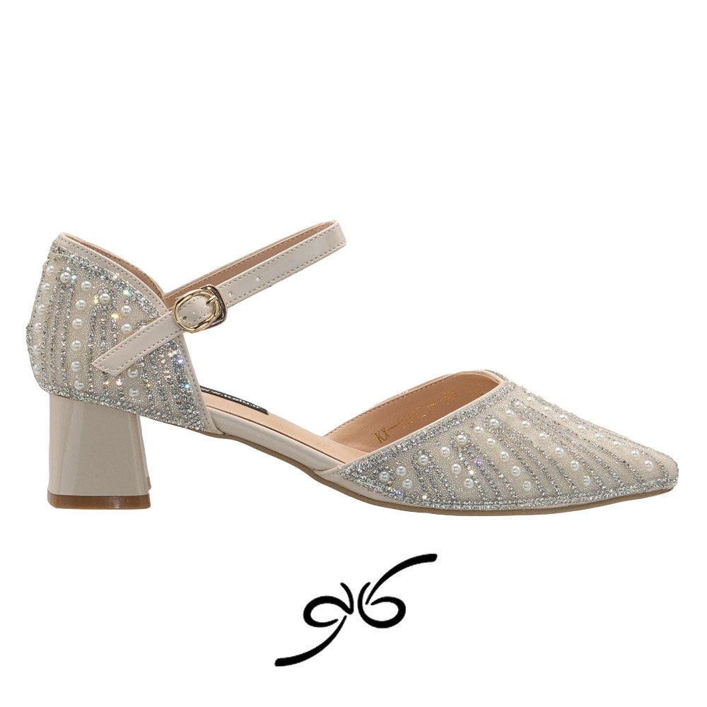 کفش زنانه پشت بسته نیگینی مرواریدی