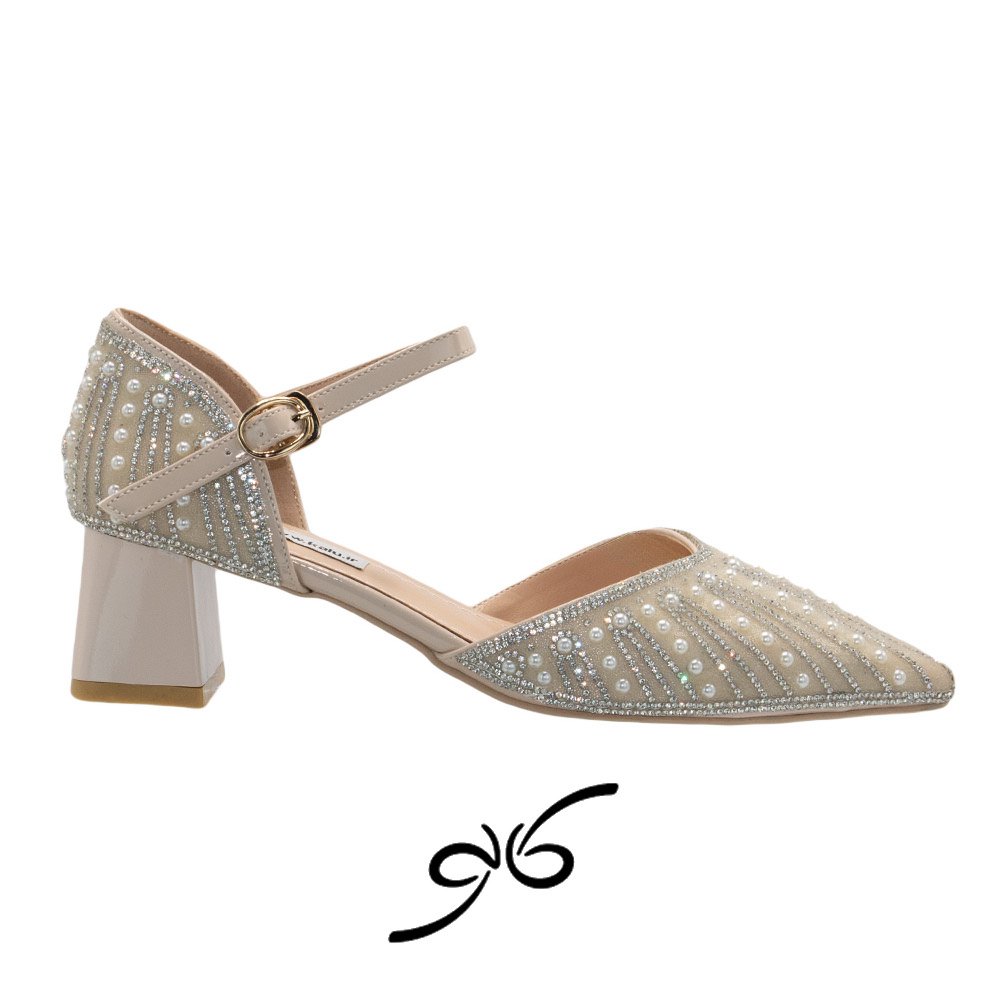 کفش زنانه پشت بسته نیگینی مرواریدی