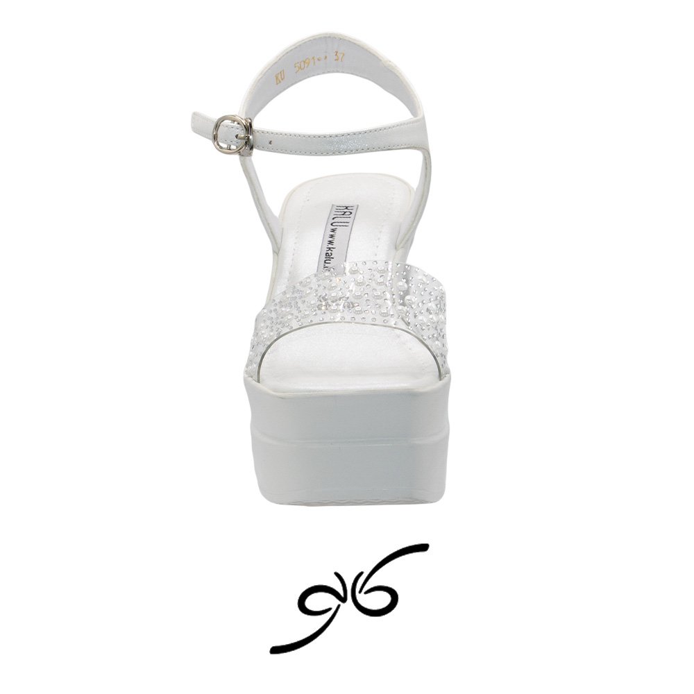 صندل پاشنه دار طلق مرواریدی