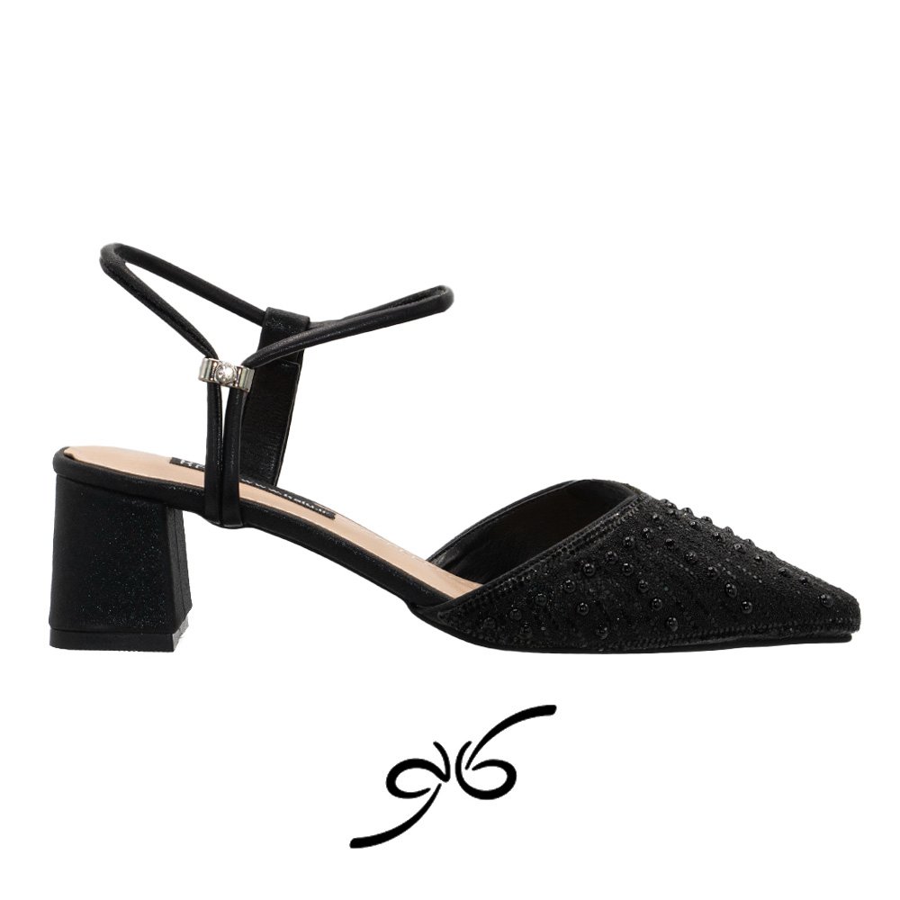 کفش زنانه نگینی مرواریدی پشت باز