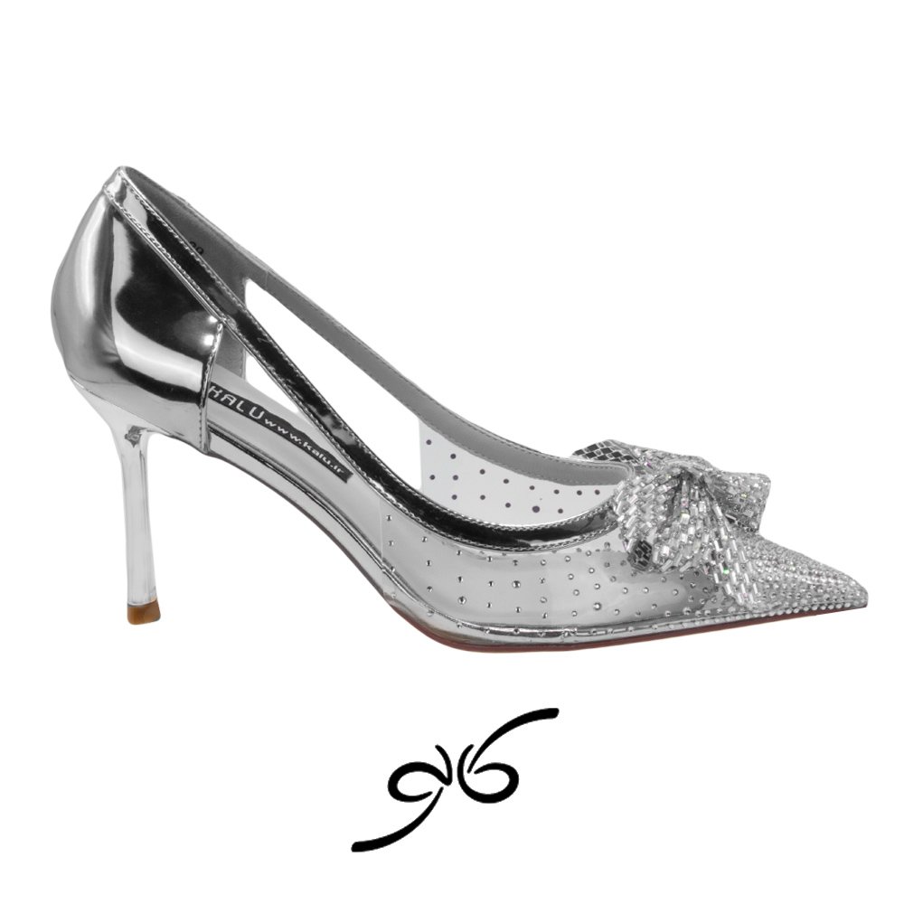 کفش مجلسی زنانه نگینی مدل پاپیونی