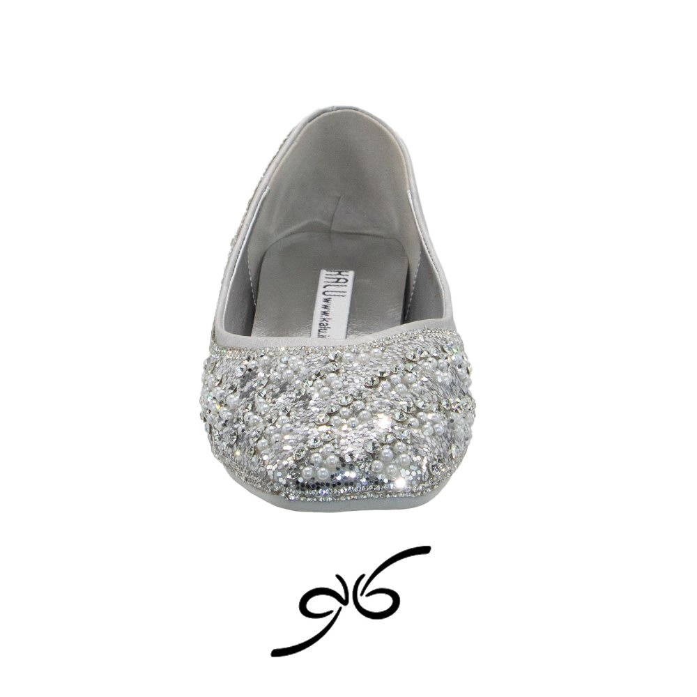 کفش شب زنانه مرواریدی فلت