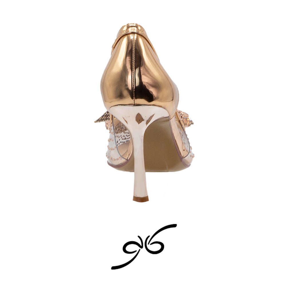 کفش مجلسی زنانه نگینی مدل پاپیونی