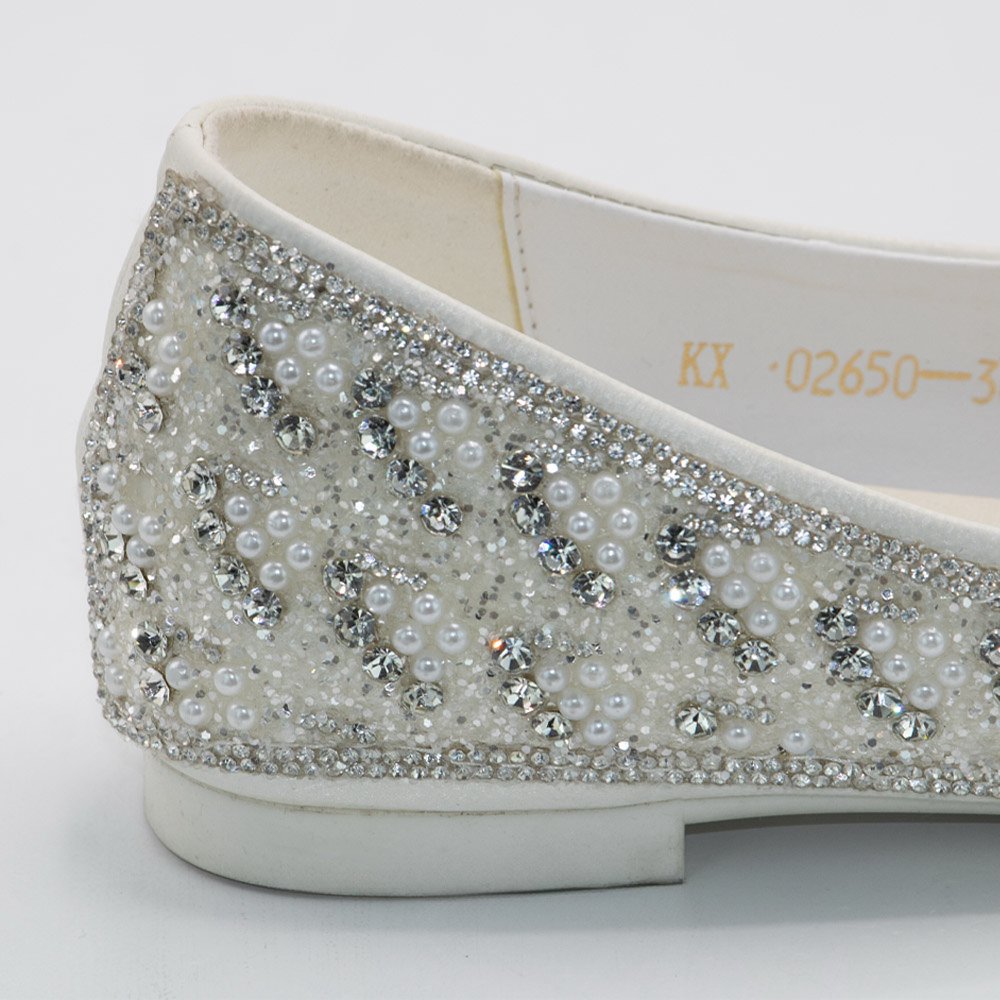 کفش شب زنانه مرواریدی فلت