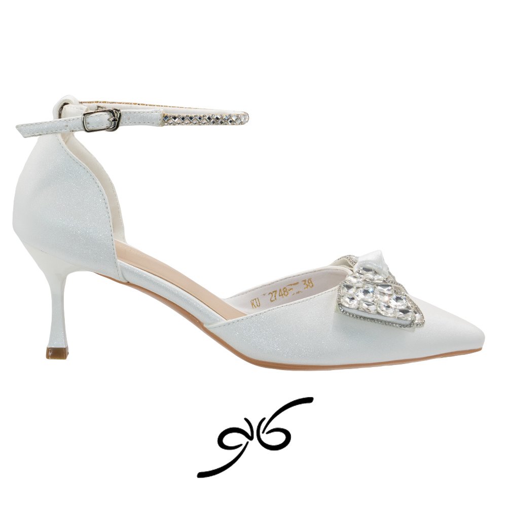 کفش زنانه مجلسی پاشنه بلند سنگ شیشه ای