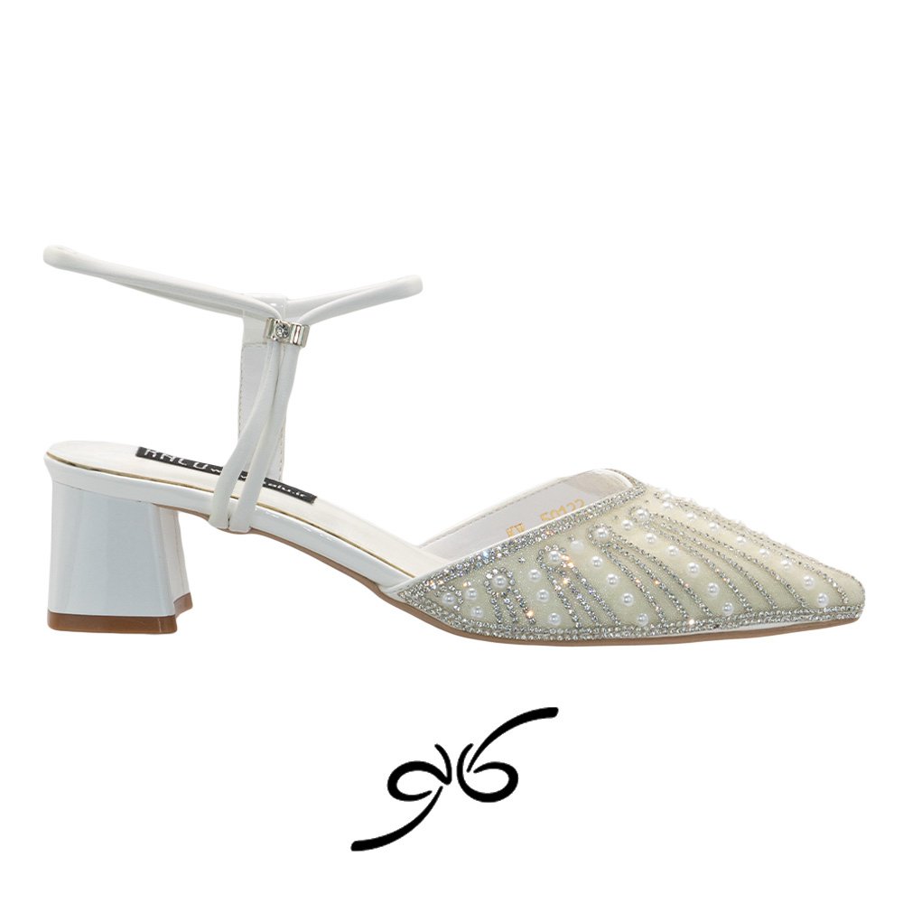 کفش زنانه نگینی مرواریدی پشت باز