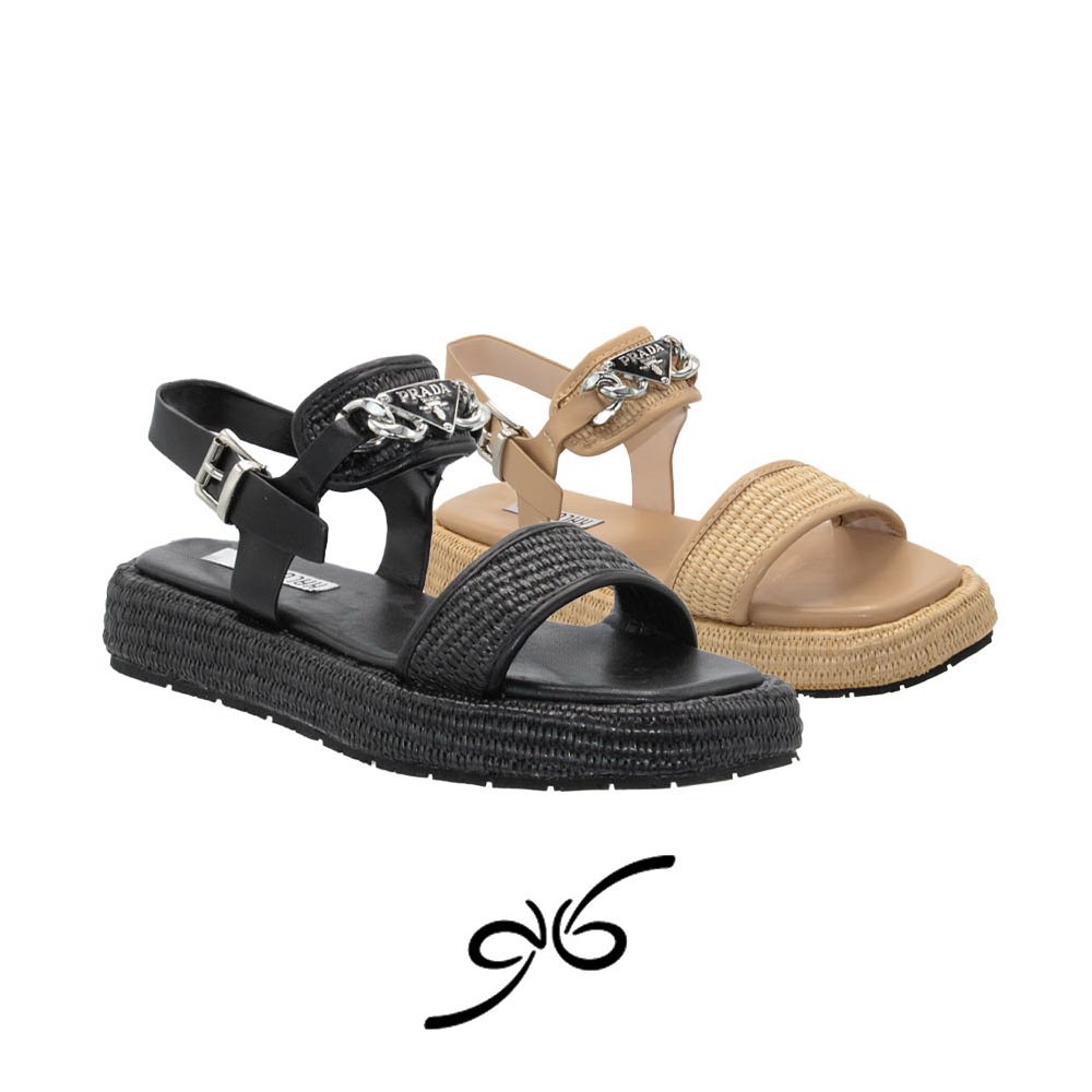 صندل زنانه حصیری پرادو