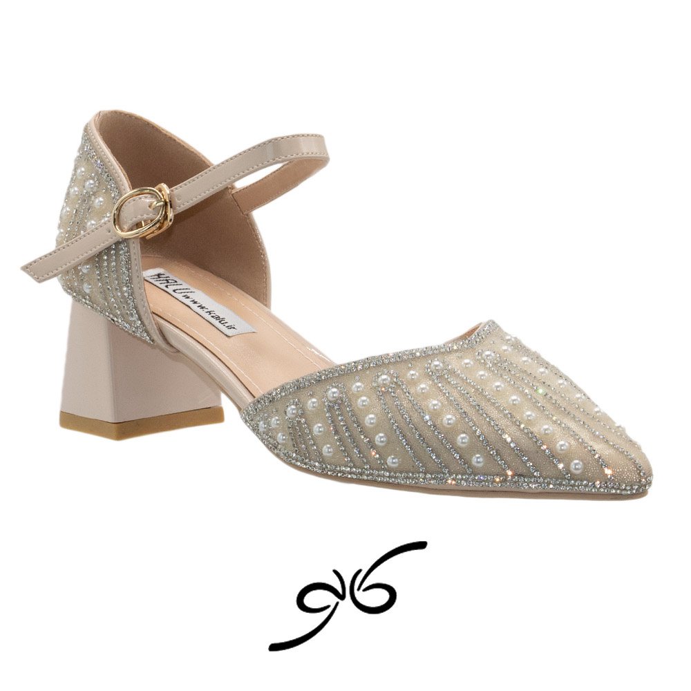 کفش زنانه پشت بسته نیگینی مرواریدی