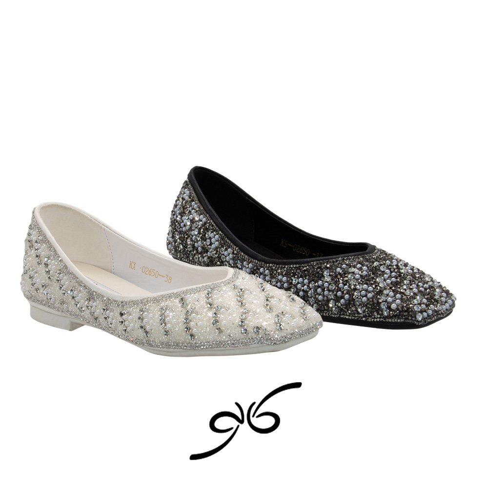 کفش شب زنانه مرواریدی فلت