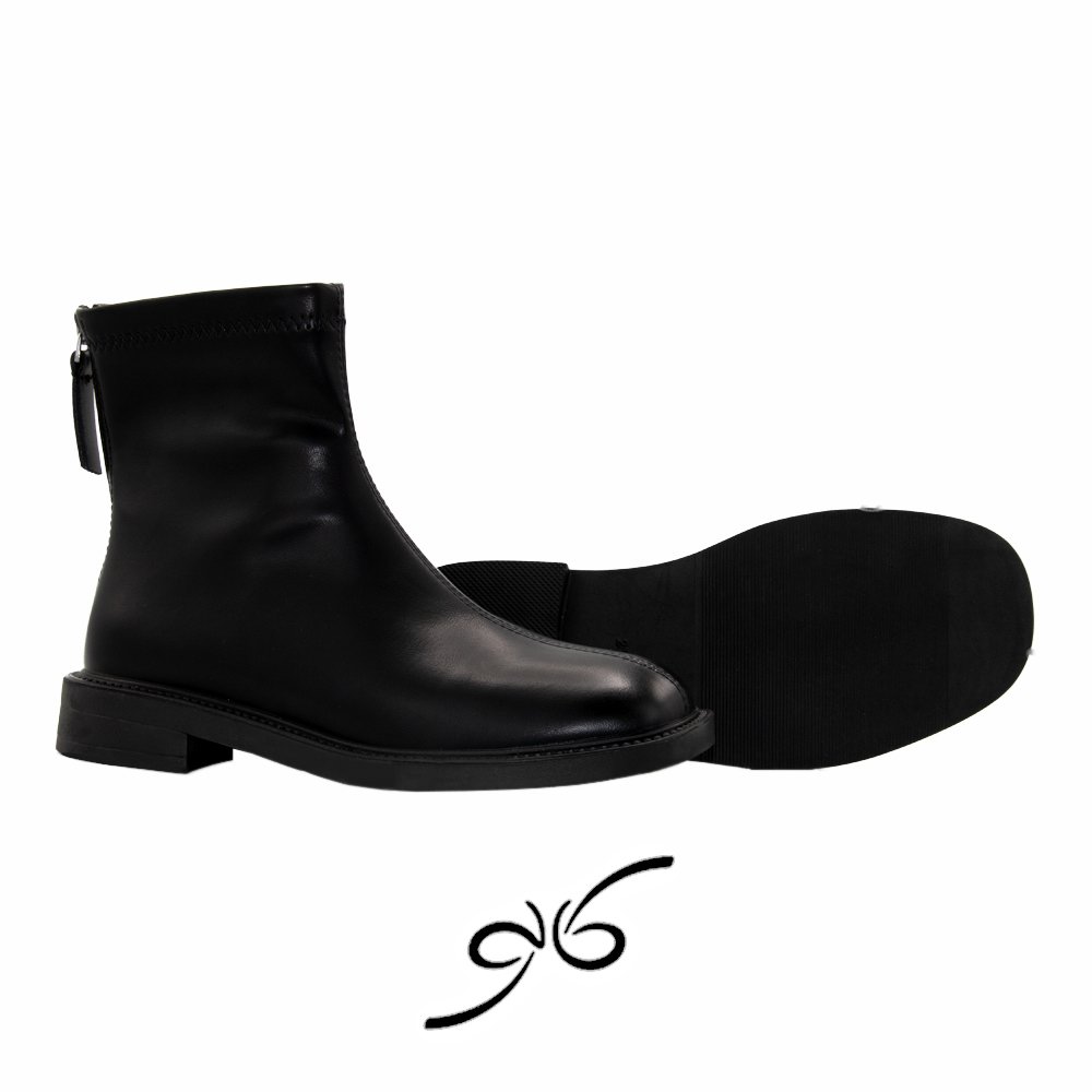 نیم بوت چرم زنانه دلرا