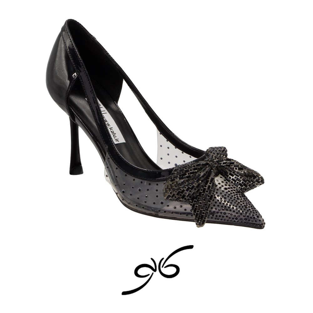 کفش مجلسی زنانه نگینی مدل پاپیونی