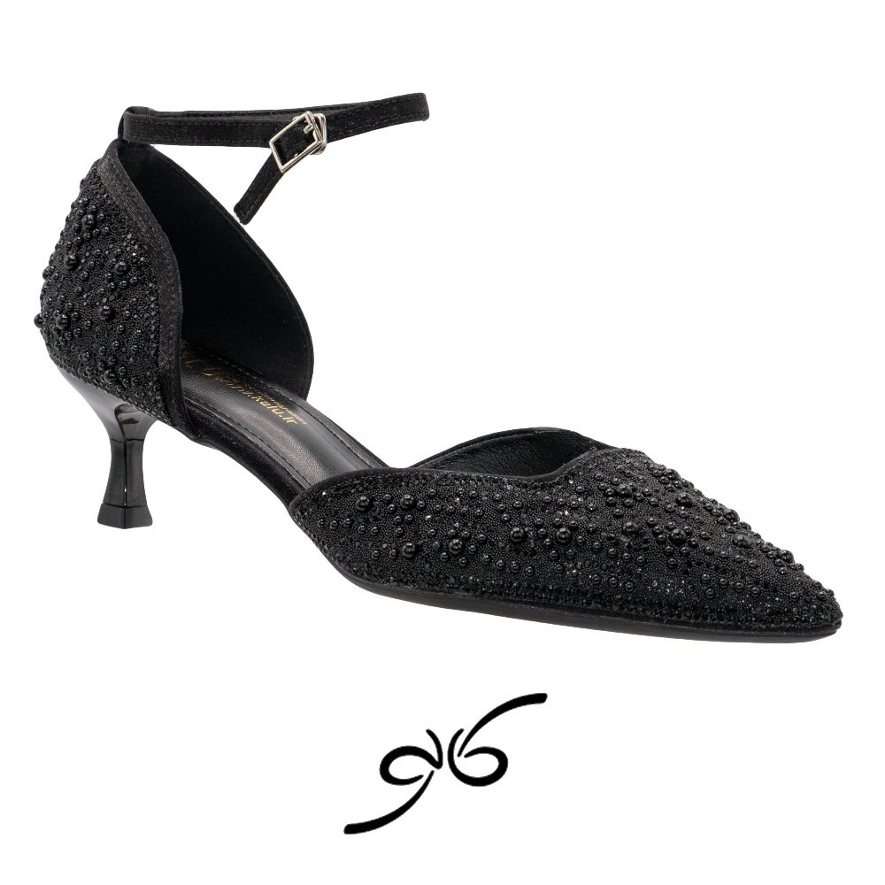 کفش مجلسی پاشنه کوتاه مرواریدی