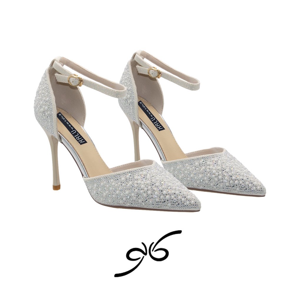 کفش فول نگین پاشنه دار یونای