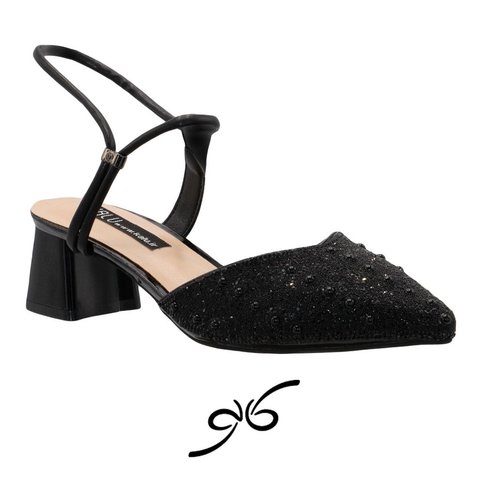 کفش زنانه نگینی مرواریدی پشت باز