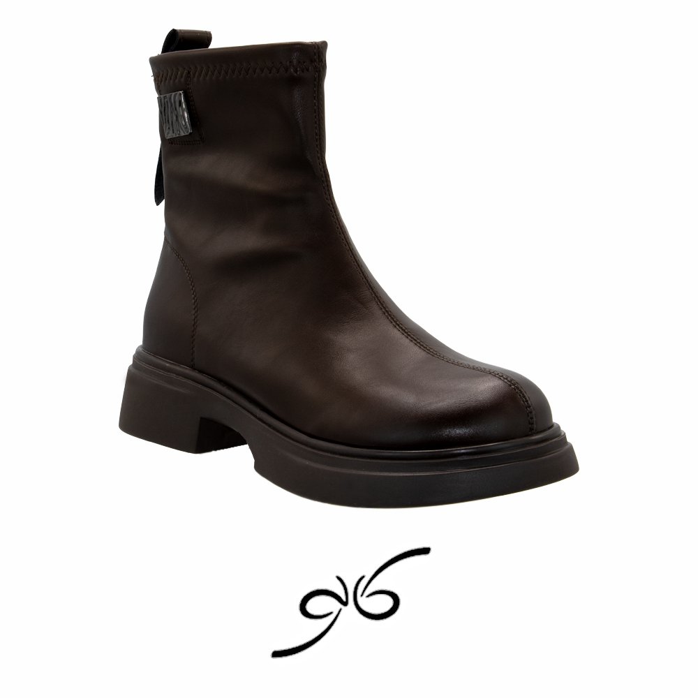 بوت چرم زنانه زیپ دار