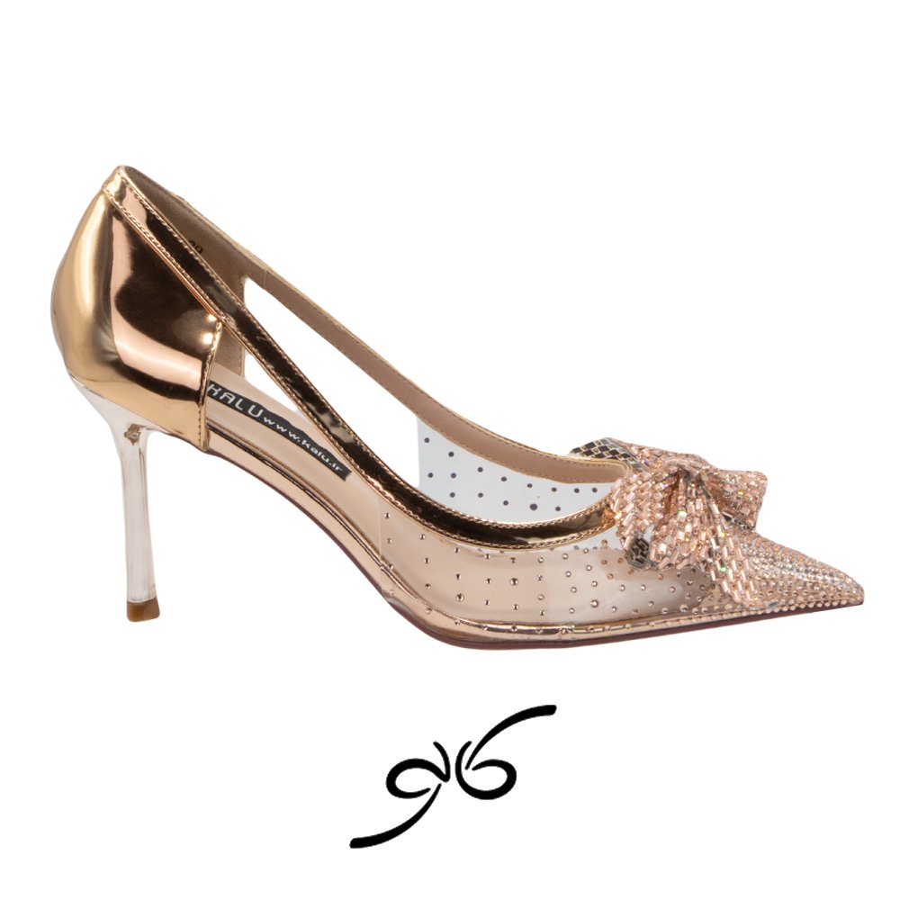 کفش مجلسی زنانه نگینی مدل پاپیونی
